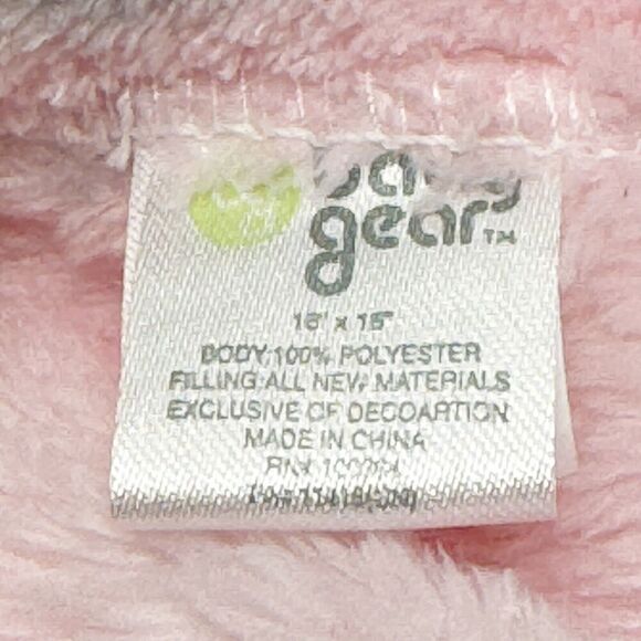 Baby Gear Pink Gray Heart Bear Baby Girls Security Blanket Lovey Print Blanket - Picture 5 of 9